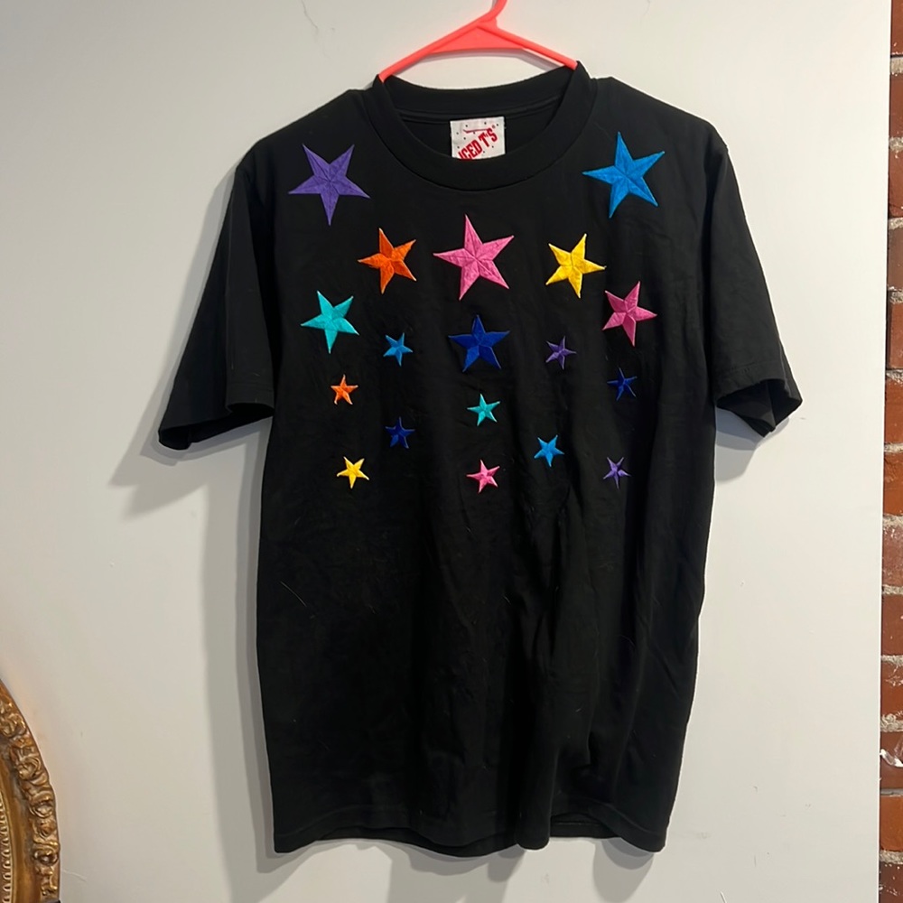 Rare Unique one of a kind lgbtq USA Iced Ts Vintage Star Black Tshirt Medium